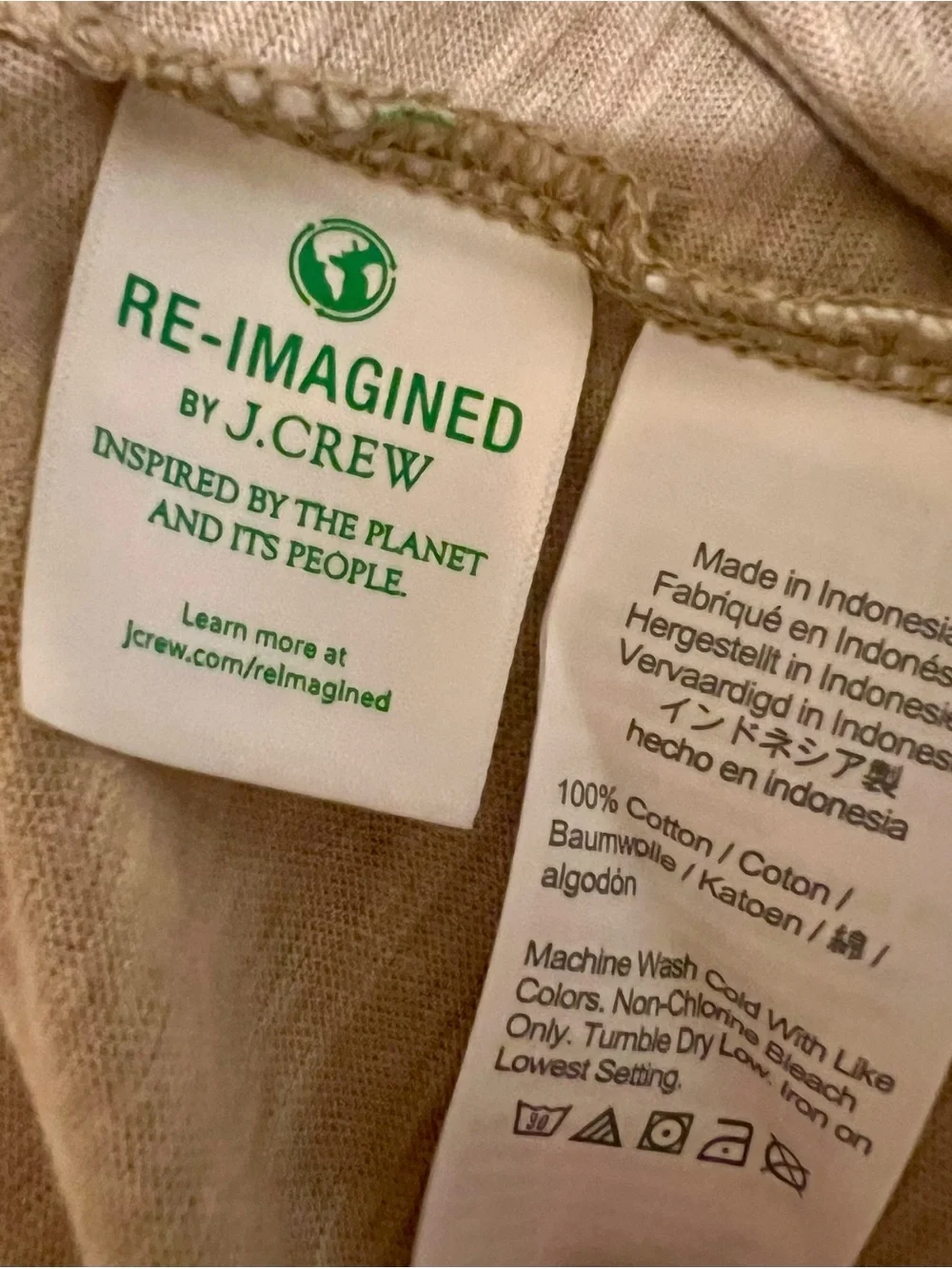 J. Crew Short-Sleeve Crewneck Tee in Tan